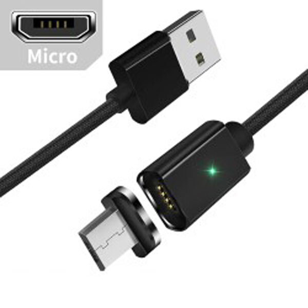 Кабель магнитный USB2.0 AM/B micro-USB 1м черная текстильн. оплетка - № 1 Кабель магнитный USB2.0 AM/B micro-USB 1м черная текстильн. оплетка - № 1