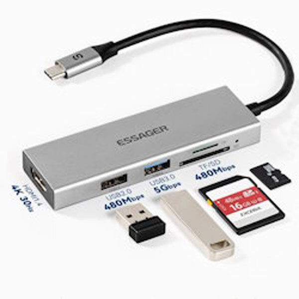 USB HUB Type-C Fanghe 5 in 1 - № 2 USB HUB Type-C Fanghe 5 in 1 - № 2