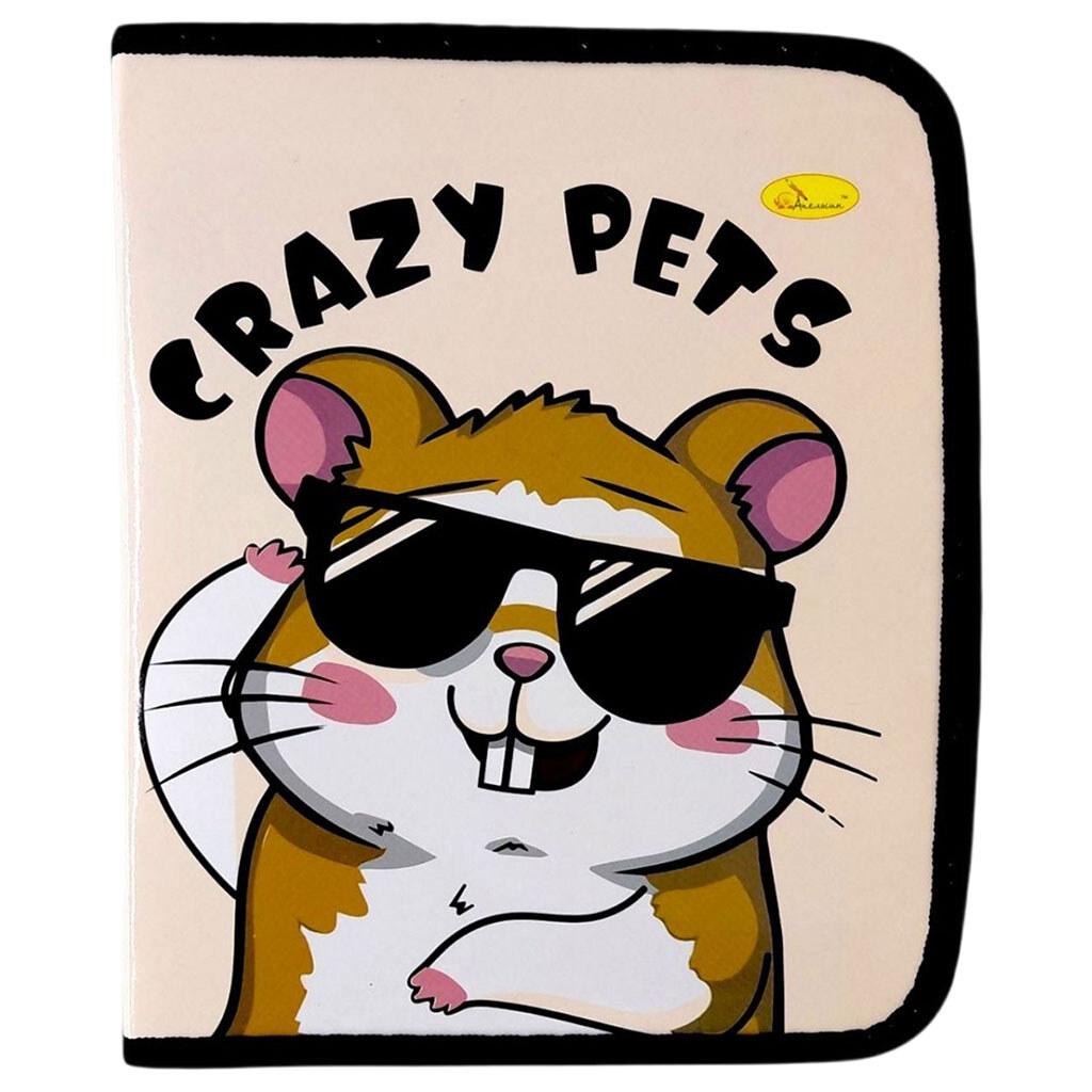 Папка для тетрадей на молнии "CRAZY PETS", Апельсин - № 1 Папка для тетрадей на молнии "CRAZY PETS", Апельсин - № 1
