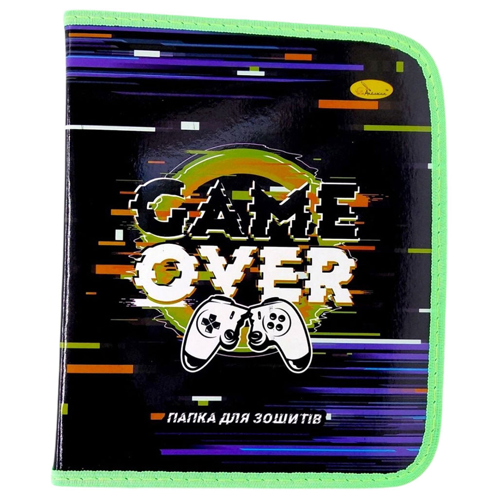 Папка для зошитів на блискавці "Game Over", Апельсин - № 1 Папка для зошитів на блискавці "Game Over", Апельсин - № 1