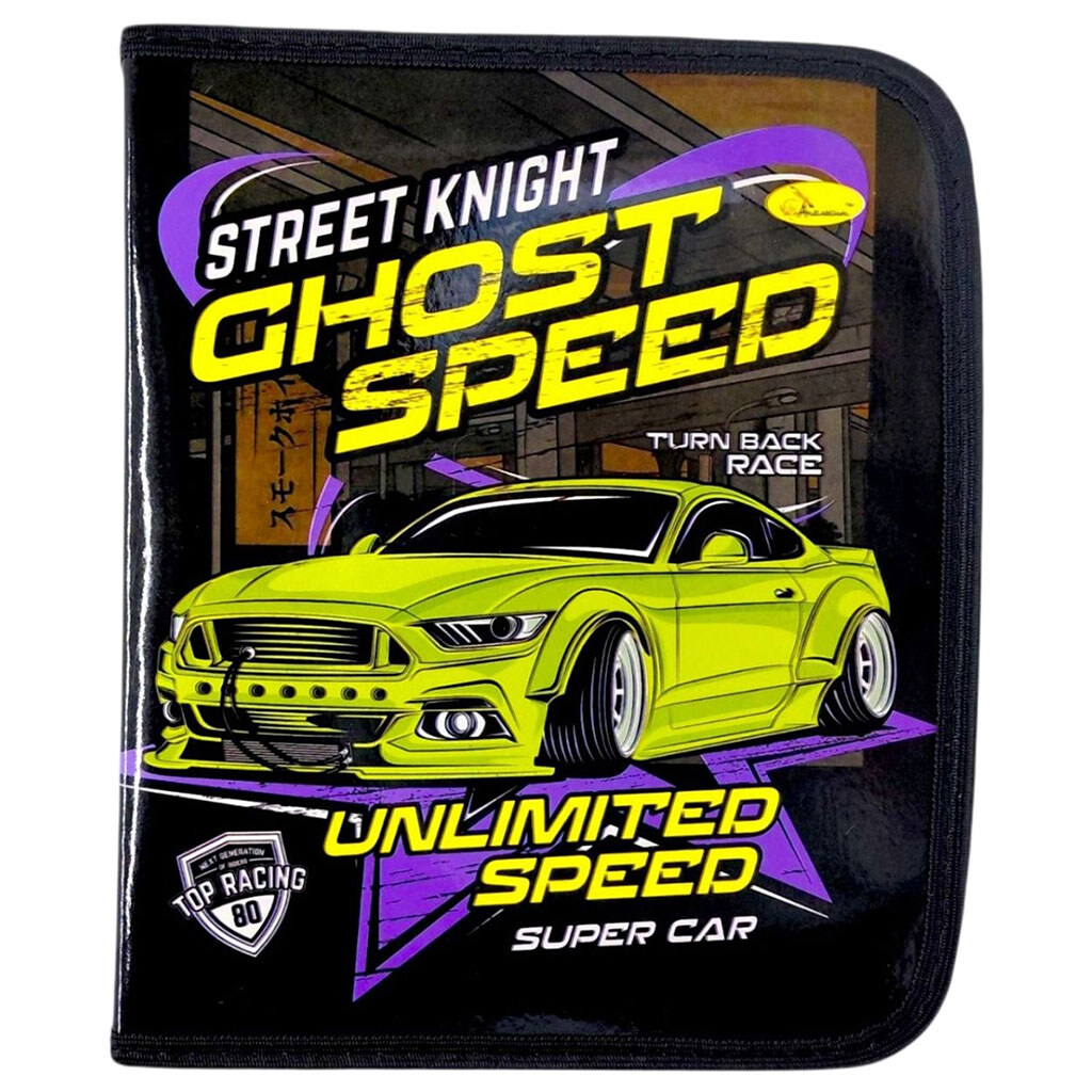 Папка для тетрадей на молнии "GHOST SPEED", Апельсин - № 1 Папка для тетрадей на молнии "GHOST SPEED", Апельсин - № 1