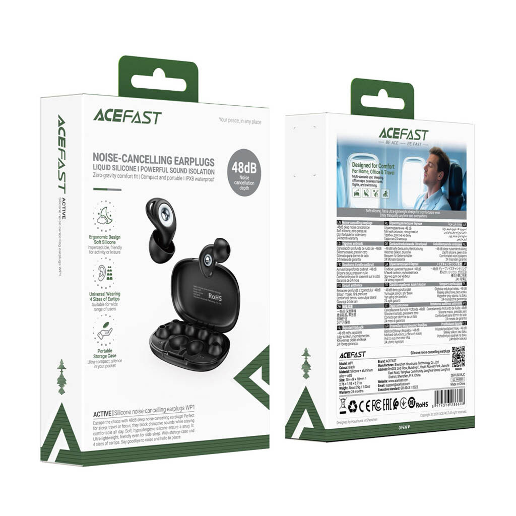 Беруші AceFast WP1, Чорний - № 7 Беруші AceFast WP1, Чорний - № 7