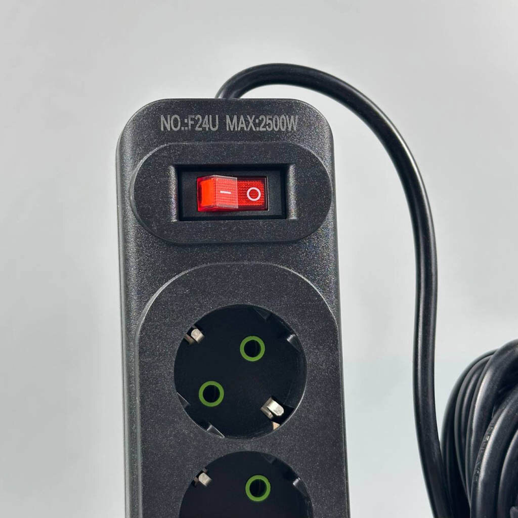 Сетевой удлинитель UA Power F24U, 4.0 м., Черный - № 2 Сетевой удлинитель UA Power F24U, 4.0 м., Черный - № 2