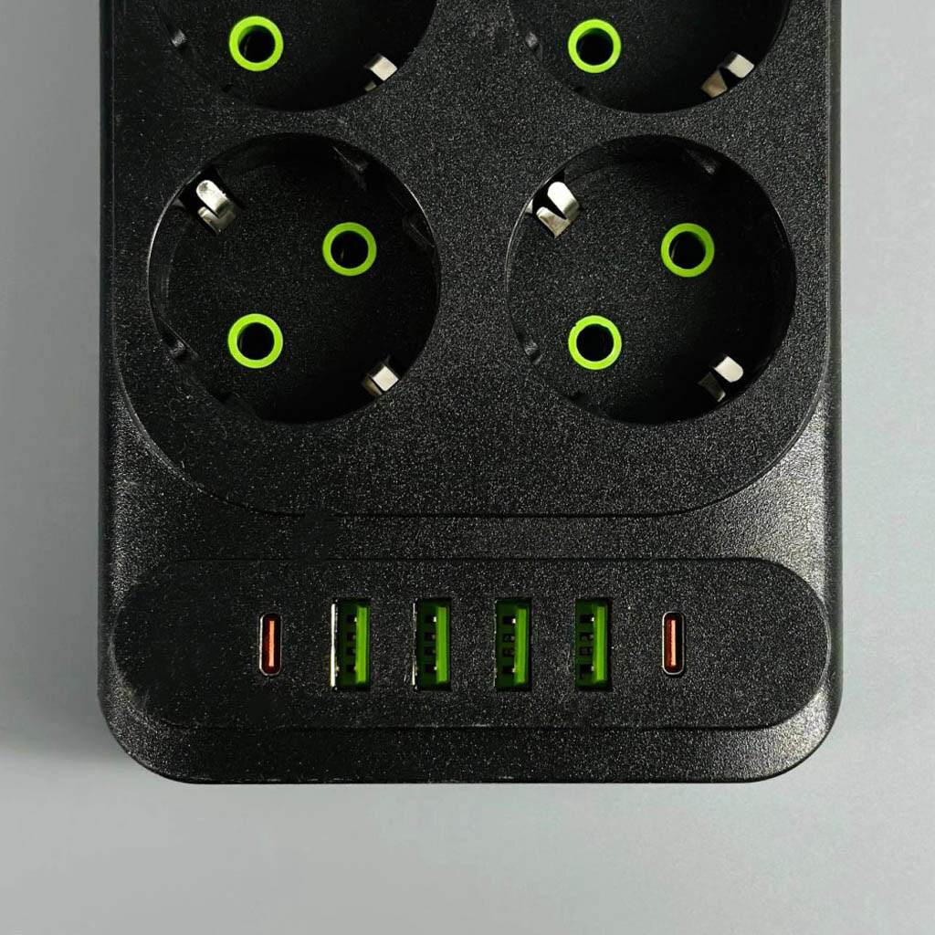 Сетевой удлинитель UA Power F33U, 6.0 м., Черный - № 4 Сетевой удлинитель UA Power F33U, 6.0 м., Черный - № 4