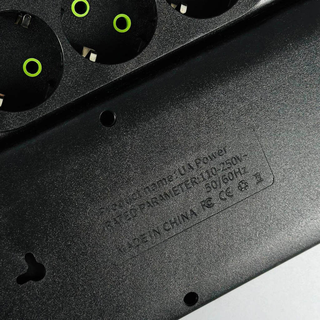 Сетевой удлинитель UA Power F33U, 6.0 м., Черный - № 5 Сетевой удлинитель UA Power F33U, 6.0 м., Черный - № 5