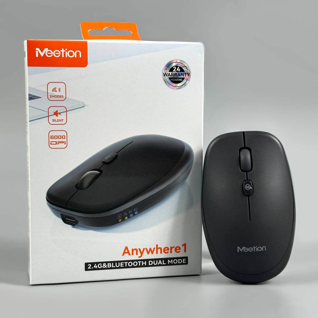 Мышь Meetion Anywhere 1, Серый - № 9 Мышь Meetion Anywhere 1, Серый - № 9