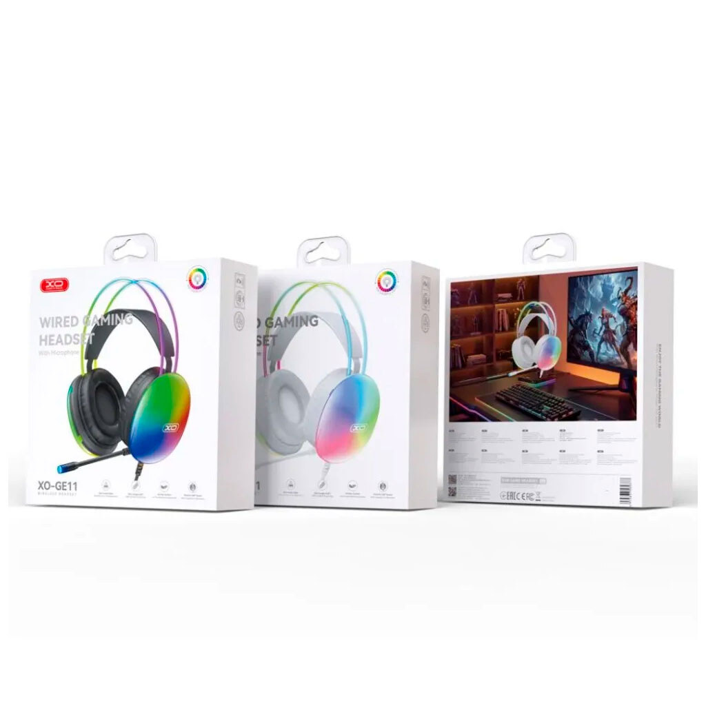 Наушники XO GE11 Colorful, С микрофоном, Белый - № 2 Наушники XO GE11 Colorful, С микрофоном, Белый - № 2