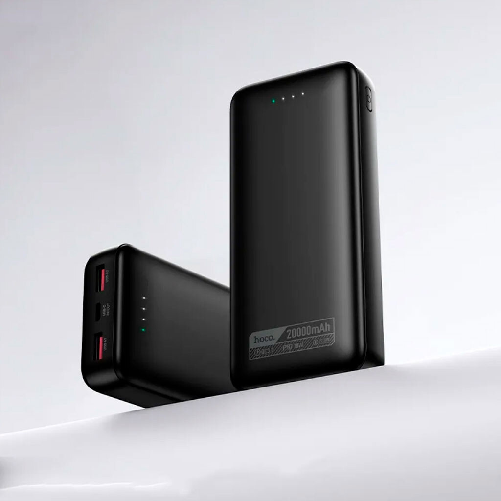 Портативная батарея (Power Bank) Hoco DB130 Tridentis, 20000 mAh, Черный - № 4 Портативная батарея (Power Bank) Hoco DB130 Tridentis, 20000 mAh, Черный - № 4