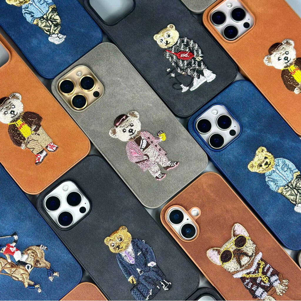 Чохол (накладка) Apple iPhone 11, Teddy Bear Embroidered, Синій - № 7 Чохол (накладка) Apple iPhone 11, Teddy Bear Embroidered, Синій - № 7