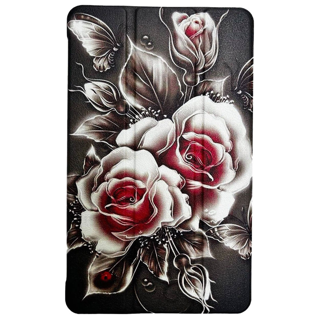 Чехол (книжка) Samsung Galaxy Tab A11, BeCover Smart, Black Rose, Рисунок - № 1 Чехол (книжка) Samsung Galaxy Tab A11, BeCover Smart, Black Rose, Рисунок - № 1
