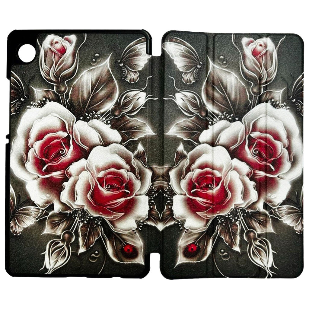 Чехол (книжка) Samsung Galaxy Tab A11, BeCover Smart, Black Rose, Рисунок - № 3 Чехол (книжка) Samsung Galaxy Tab A11, BeCover Smart, Black Rose, Рисунок - № 3