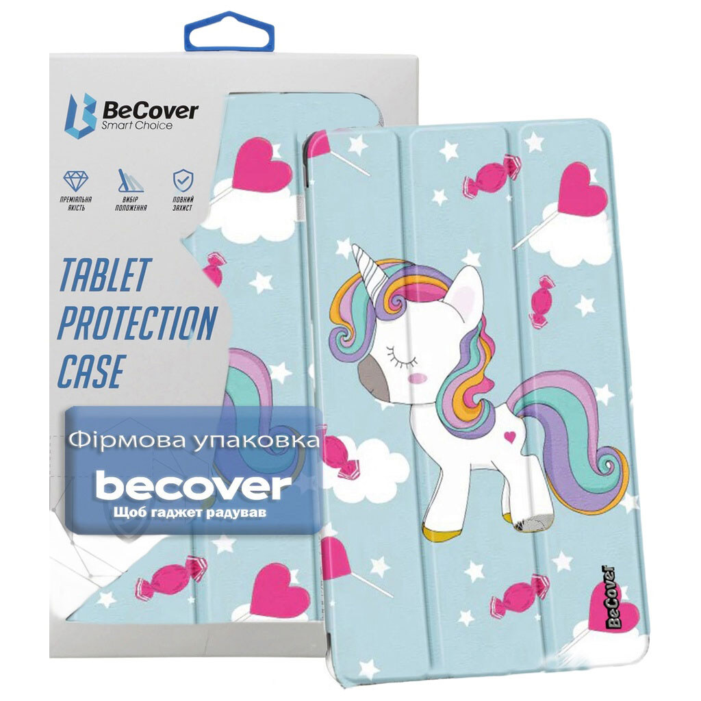 Чехол (книжка) Samsung Galaxy Tab A11, BeCover Smart, Unicorn, Рисунок - № 2 Чехол (книжка) Samsung Galaxy Tab A11, BeCover Smart, Unicorn, Рисунок - № 2