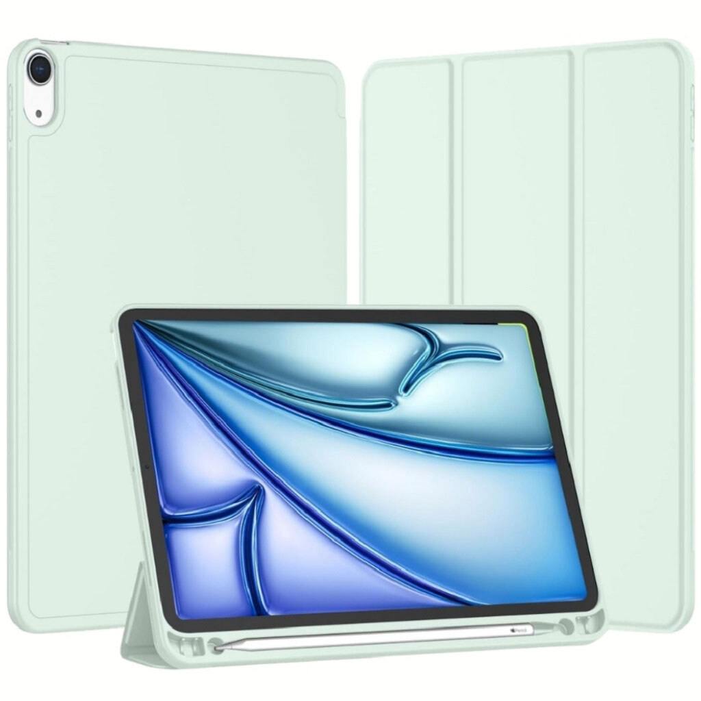 Чехол (книжка) Apple iPad Air 11 2026, BeCover Tri Fold Soft TPU, Зеленый - № 1 Чехол (книжка) Apple iPad Air 11 2026, BeCover Tri Fold Soft TPU, Зеленый - № 1