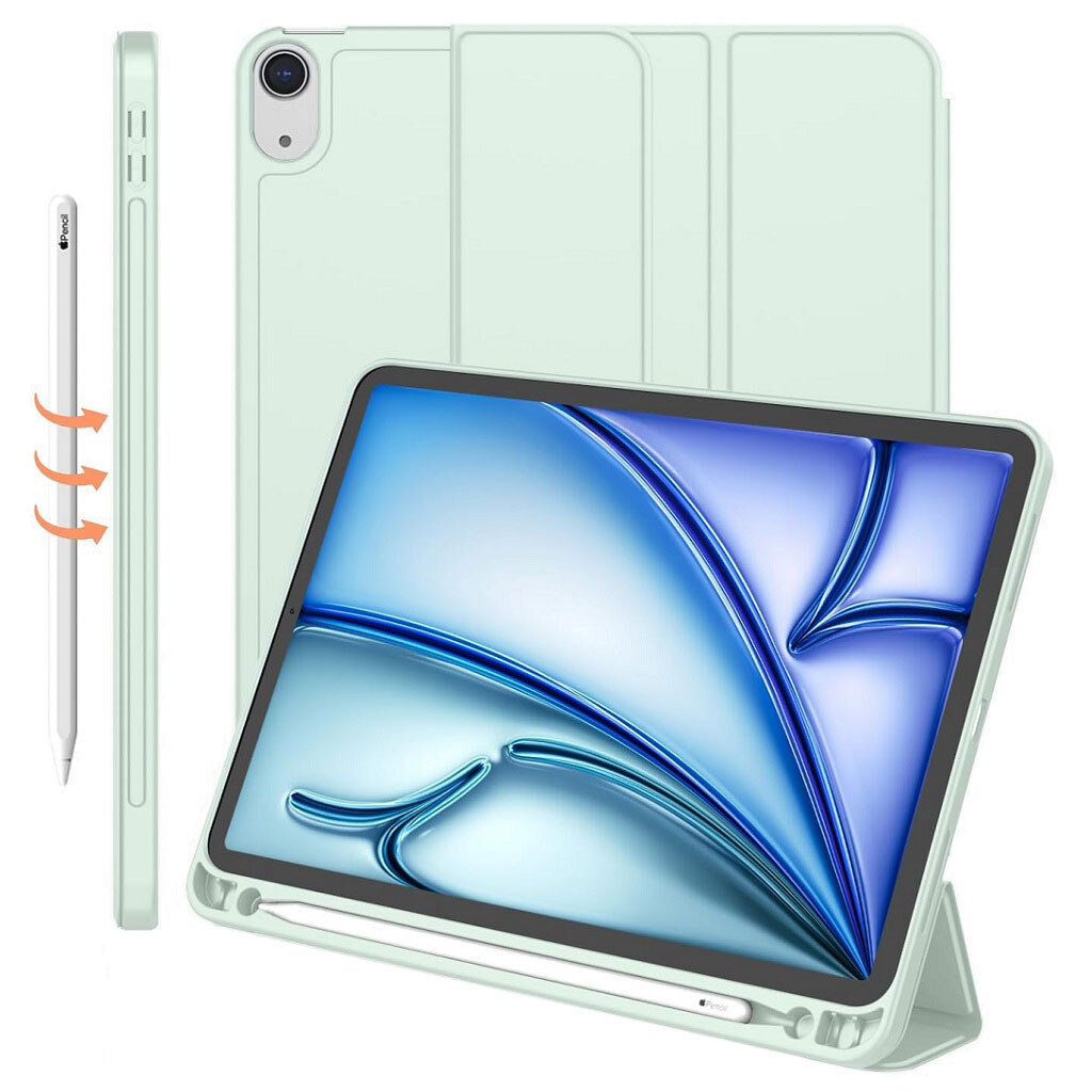 Чехол (книжка) Apple iPad Air 11 2026, BeCover Tri Fold Soft TPU, Зеленый - № 2 Чехол (книжка) Apple iPad Air 11 2026, BeCover Tri Fold Soft TPU, Зеленый - № 2