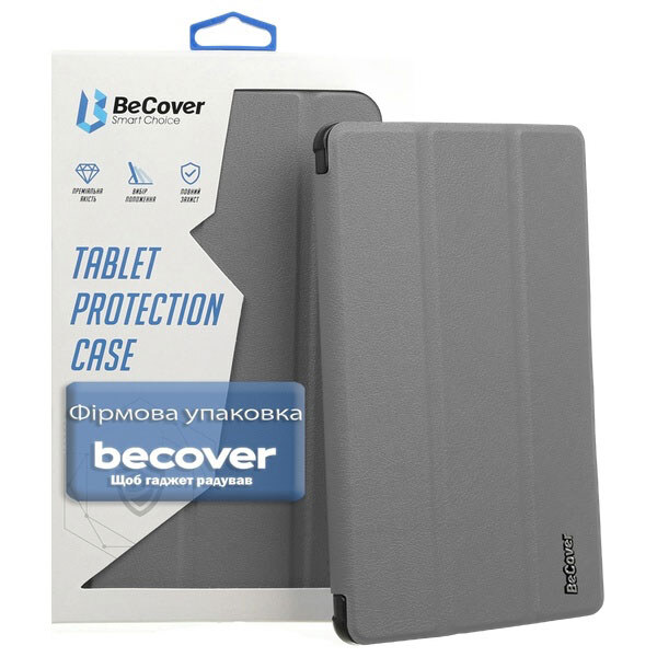 Чехол (книжка) Samsung Galaxy Tab A11 Plus, BeCover Smart, Серый - № 2 Чехол (книжка) Samsung Galaxy Tab A11 Plus, BeCover Smart, Серый - № 2