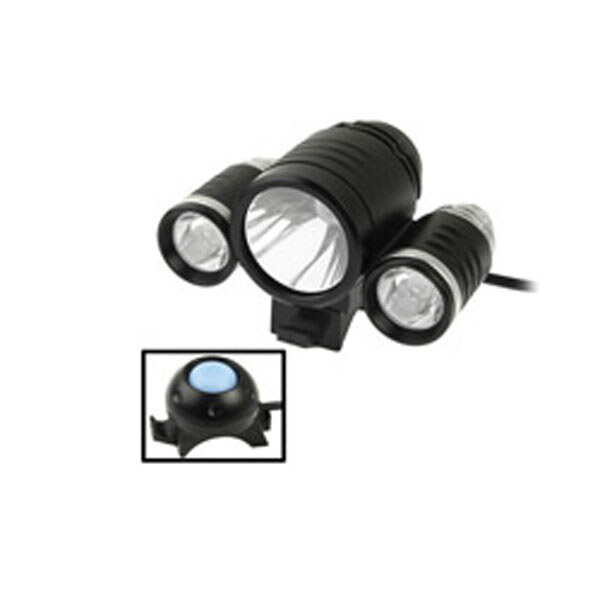 Велоліхтар BORUIT 3led XM-L T6+2r2 живлення 4х18650 - № 1 Велоліхтар BORUIT 3led XM-L T6+2r2 живлення 4х18650 - № 1