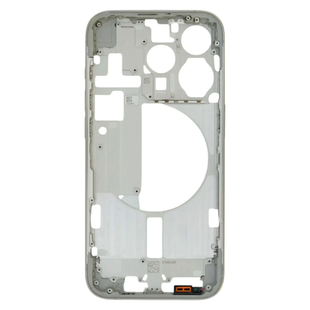 Середня частина Apple iPhone 15 Pro, Срібний - № 2 Середня частина Apple iPhone 15 Pro, Срібний - № 2