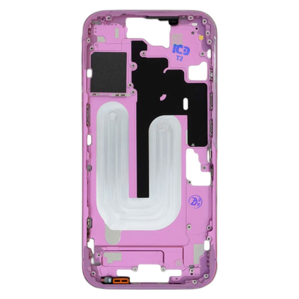 Средняя часть Apple iPhone 16, Розовый - № 2 Средняя часть Apple iPhone 16, Розовый - № 2