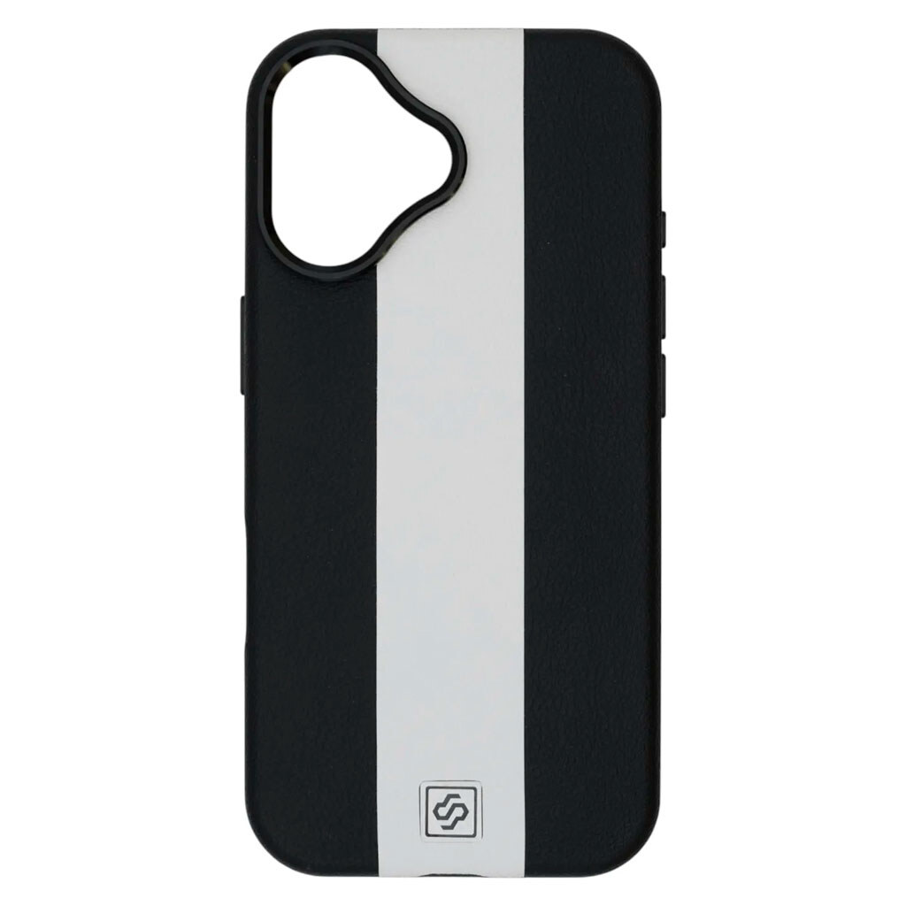 Чехол (накладка) Apple iPhone 16, Rally, MagSafe, Black-White, Черный - № 1 Чехол (накладка) Apple iPhone 16, Rally, MagSafe, Black-White, Черный - № 1
