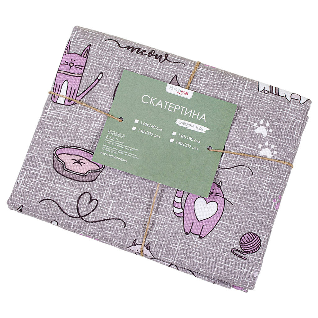 Скатерть для стола водонепроницаемая прямоугольная Home Line, 120х150 см - № 4 Скатерть для стола водонепроницаемая прямоугольная Home Line, 120х150 см - № 4