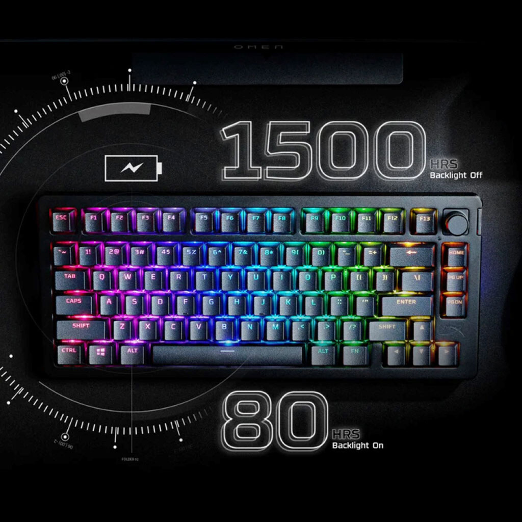 Клавіатура HyperX Alloy Rise 75, Чорний - № 6 Клавіатура HyperX Alloy Rise 75, Чорний - № 6