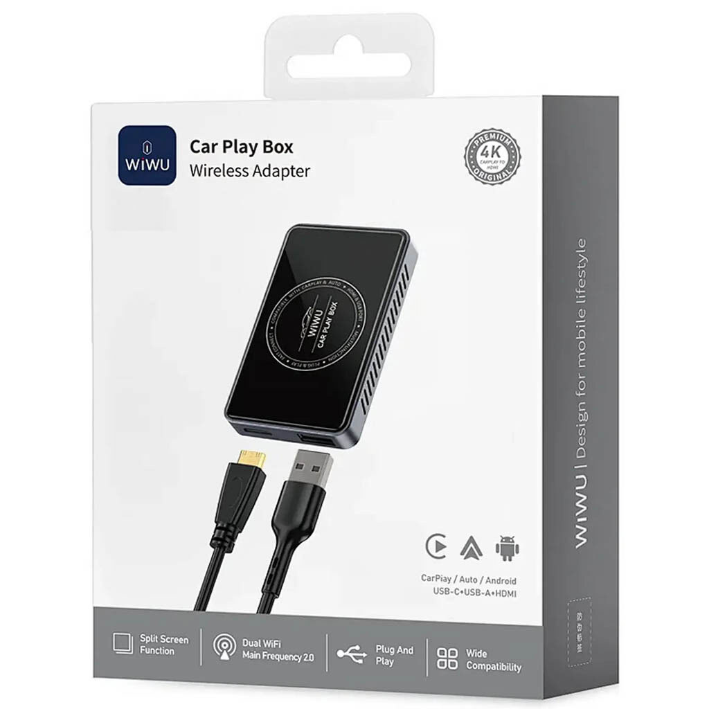 Адаптер CarPlay Wiwu Wi-CP004 Play, Чорний - № 7 Адаптер CarPlay Wiwu Wi-CP004 Play, Чорний - № 7