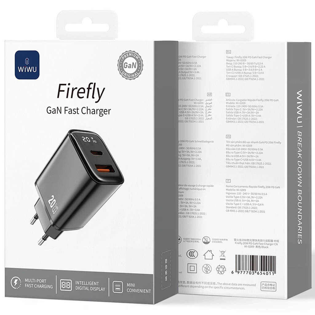 СЗУ Wiwu G009 Firefly, Черный - № 3 СЗУ Wiwu G009 Firefly, Черный - № 3