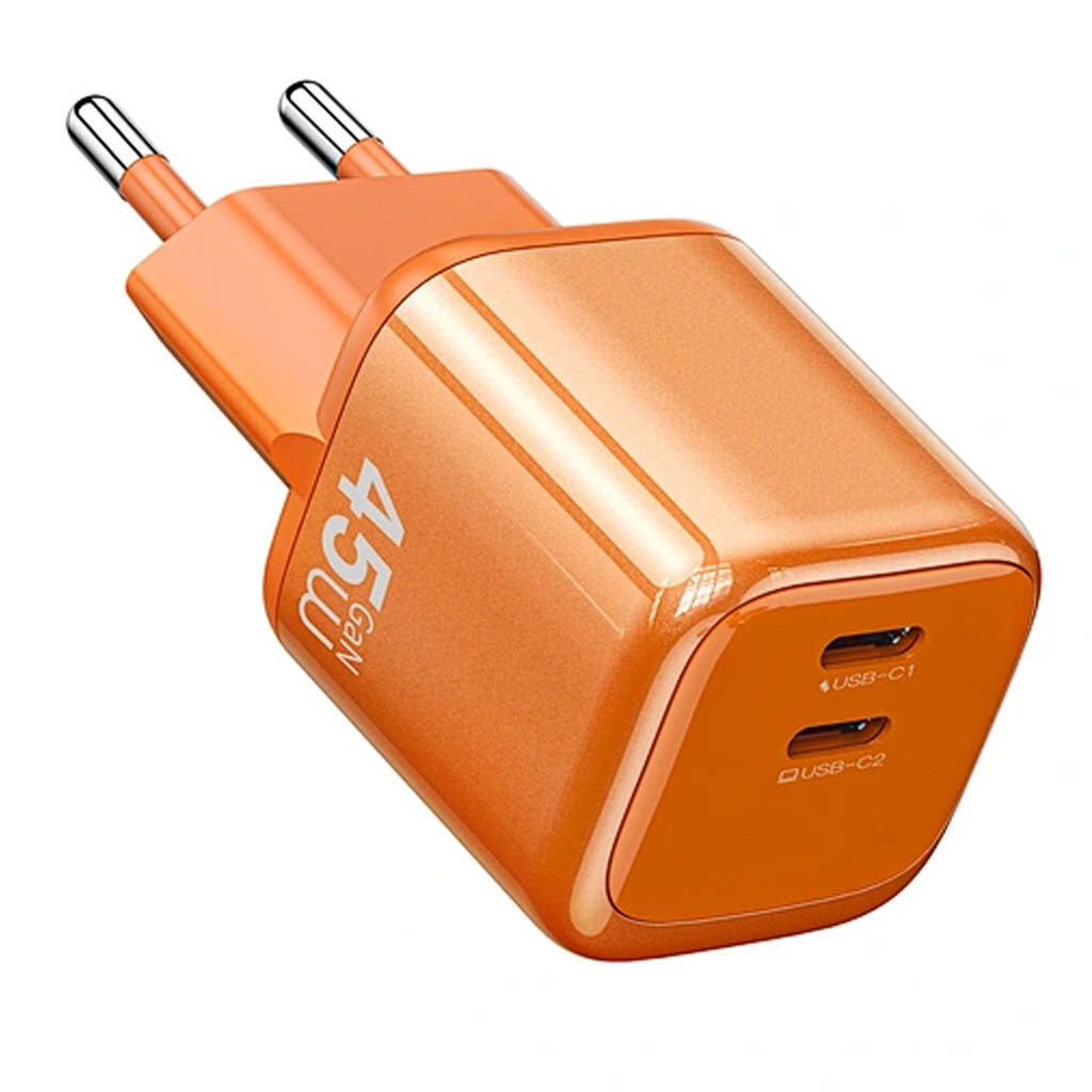 СЗУ Wiwu G025 Cube, Type-C, З кабелем, Помаранчевий - № 3 СЗУ Wiwu G025 Cube, Type-C, З кабелем, Помаранчевий - № 3