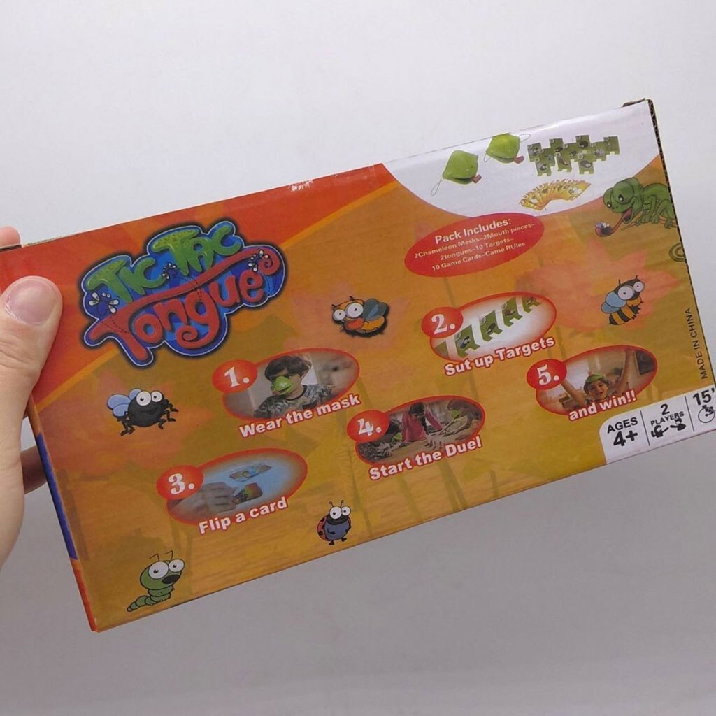 Настільна гра «Tic Tac Tongue», висувні язички, картки із завданнями, Mic - № 2 Настільна гра «Tic Tac Tongue», висувні язички, картки із завданнями, Mic - № 2