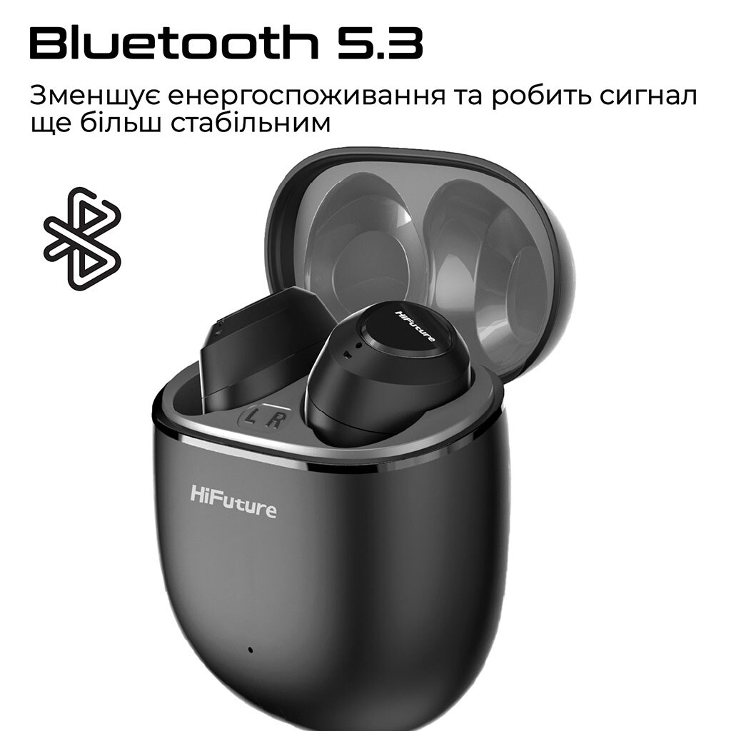 Bluetooth-гарнітура HiFuture OlymBuds3, Стерео, Чорний - № 2 Bluetooth-гарнітура HiFuture OlymBuds3, Стерео, Чорний - № 2