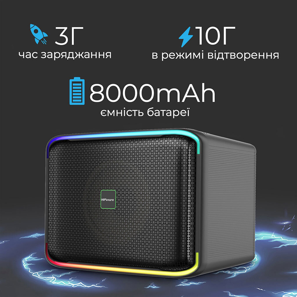Портативна колонка HiFuture Event Horizon, Чорний - № 3 Портативна колонка HiFuture Event Horizon, Чорний - № 3