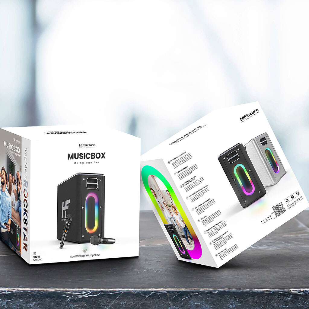 Портативная колонка HiFuture MusicBox, Серебряный - № 9 Портативная колонка HiFuture MusicBox, Серебряный - № 9