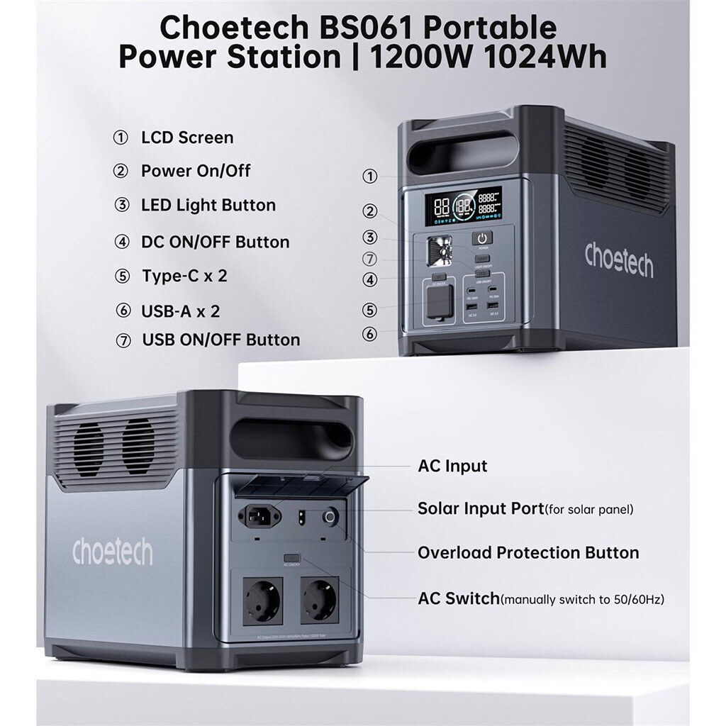 Зарядная станция Choetech BS061, Черный - № 4 Зарядная станция Choetech BS061, Черный - № 4