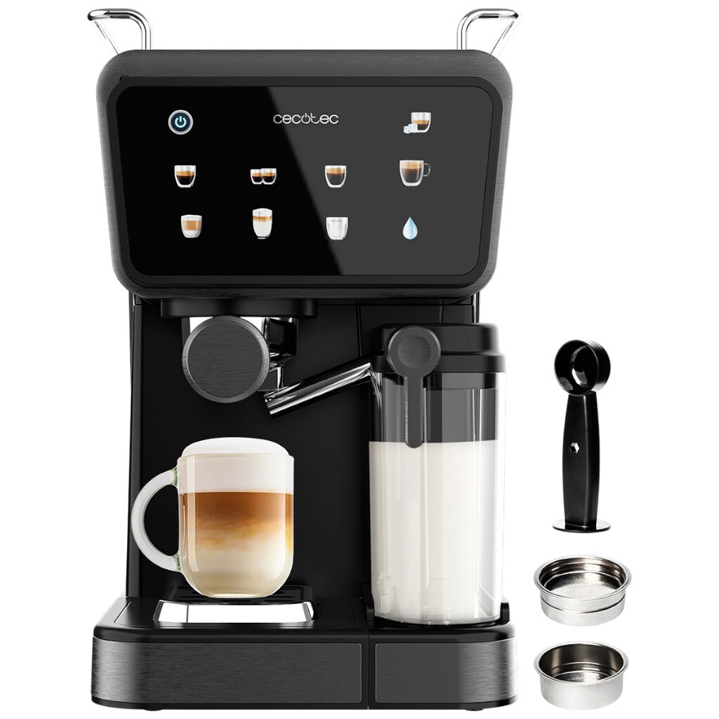 Кавоварка рожкова Cecotec Power Espresso Touch ColdBrew Latte, Чорний - № 1 Кавоварка рожкова Cecotec Power Espresso Touch ColdBrew Latte, Чорний - № 1