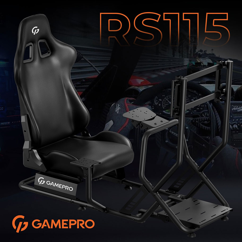 Крісло-кокпіт GamePro RS115, Чорний - № 4 Крісло-кокпіт GamePro RS115, Чорний - № 4