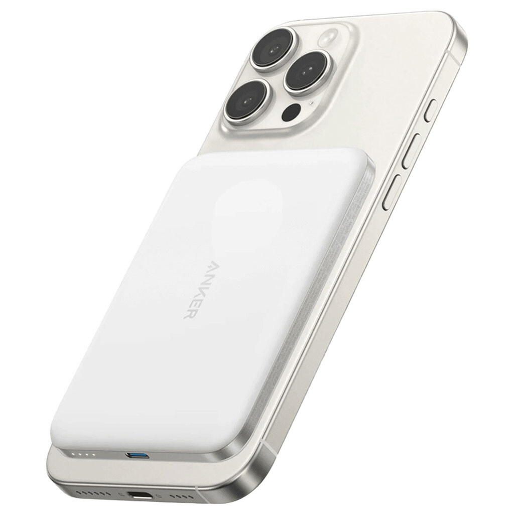 Портативна батарея (Power Bank) Anker Nano MagGo Slim, 5000 mAh, Білий - № 2 Портативна батарея (Power Bank) Anker Nano MagGo Slim, 5000 mAh, Білий - № 2