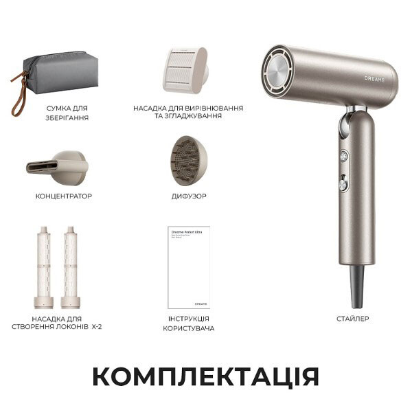Фен Dreame Pocket Pro, Серебряный - № 11 Фен Dreame Pocket Pro, Серебряный - № 11