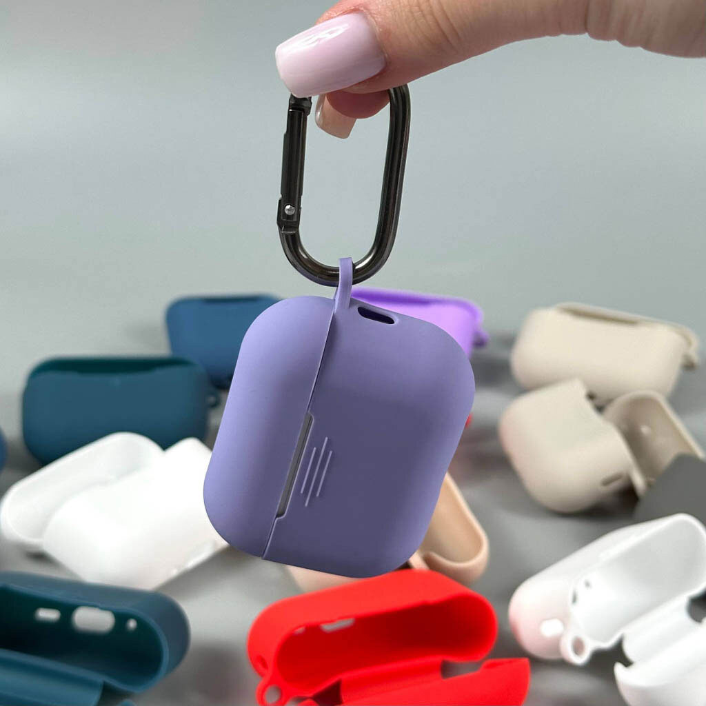 Чехол (накладка) Apple AirPods Pro 2, Hang Case, Серый - № 7 Чехол (накладка) Apple AirPods Pro 2, Hang Case, Серый - № 7
