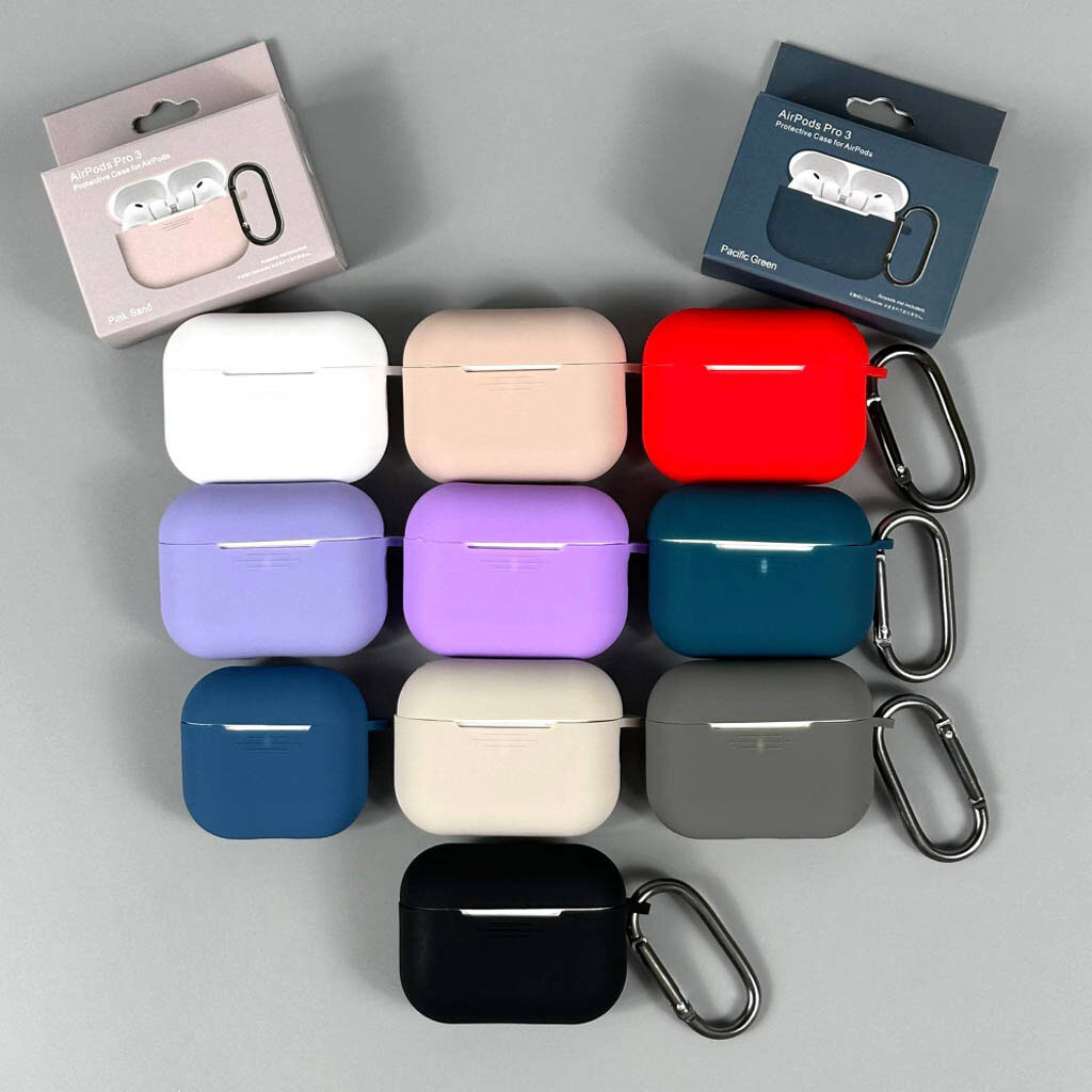 Чехол (накладка) Apple AirPods Pro 3, Hang Case, Серый - № 9 Чехол (накладка) Apple AirPods Pro 3, Hang Case, Серый - № 9