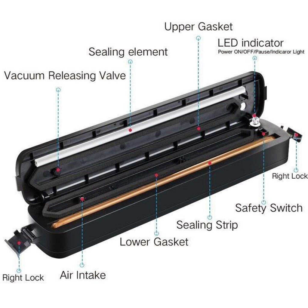Вакууматор Vacuum Sealer YQ-688, Чорний - № 5 Вакууматор Vacuum Sealer YQ-688, Чорний - № 5