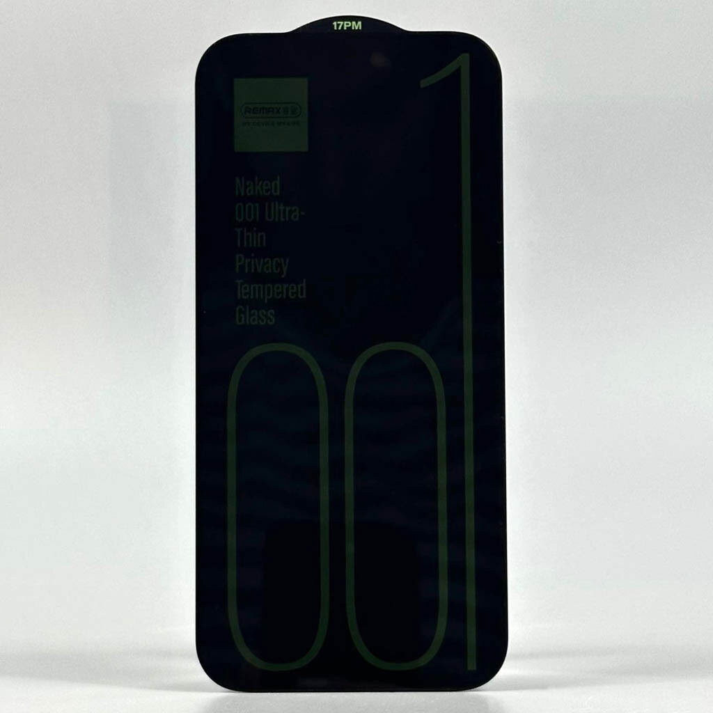 Защитное стекло Apple iPhone 17 Pro Max, Remax UT-01 Naked, Антишпион, Черный - № 3 Защитное стекло Apple iPhone 17 Pro Max, Remax UT-01 Naked, Антишпион, Черный - № 3