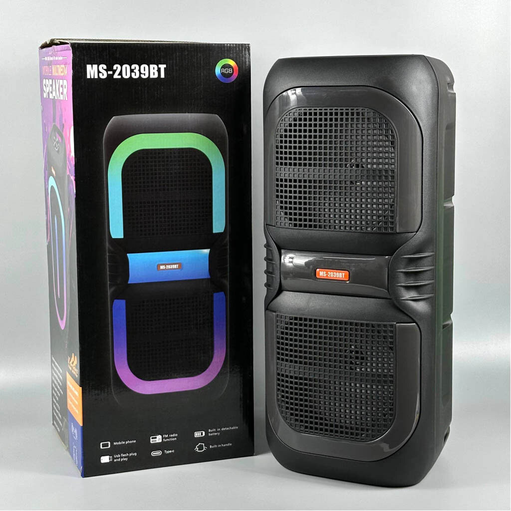 Портативна колонка MS-2039BT, Чорний - № 8 Портативна колонка MS-2039BT, Чорний - № 8