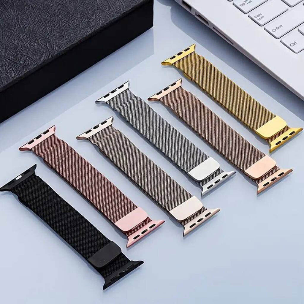 Ремешок Apple Watch 38 / Watch 40, Milanese loop, Retro-Gold, Золотой - № 3 Ремешок Apple Watch 38 / Watch 40, Milanese loop, Retro-Gold, Золотой - № 3