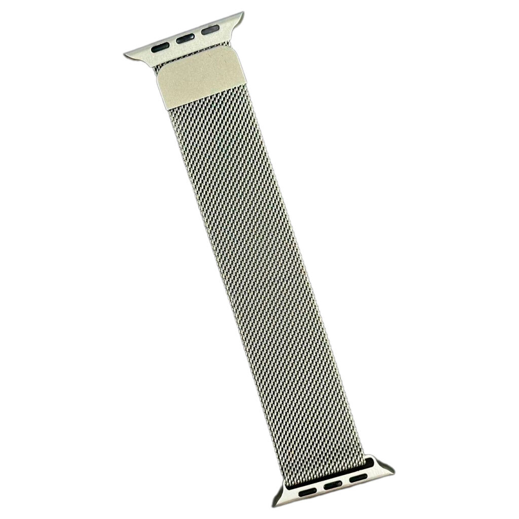 Ремінець Apple Watch 38 / Watch 40, Milanese loop, Starlight, Білий - № 1 Ремінець Apple Watch 38 / Watch 40, Milanese loop, Starlight, Білий - № 1