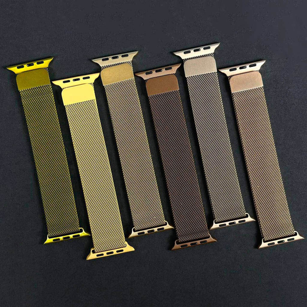 Ремінець Apple Watch 42 / Watch 44, Milanese loop, Retro-Gold, Золотий - № 5 Ремінець Apple Watch 42 / Watch 44, Milanese loop, Retro-Gold, Золотий - № 5