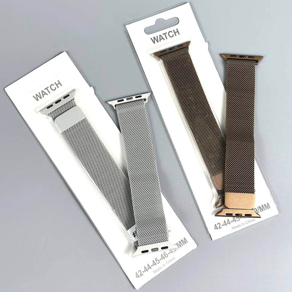 Ремінець Apple Watch 42 / Watch 44, Milanese loop, Retro-Gold, Золотий - № 6 Ремінець Apple Watch 42 / Watch 44, Milanese loop, Retro-Gold, Золотий - № 6