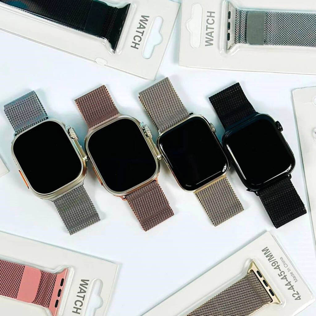 Ремінець Apple Watch 42 / Watch 44, Milanese loop, Retro-Gold, Золотий - № 7 Ремінець Apple Watch 42 / Watch 44, Milanese loop, Retro-Gold, Золотий - № 7