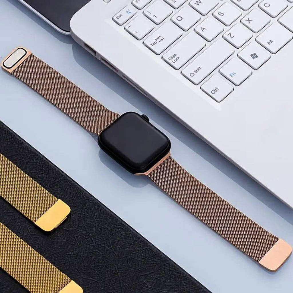 Ремінець Apple Watch 42 / Watch 44, Milanese loop, Starlight, Білий - № 2 Ремінець Apple Watch 42 / Watch 44, Milanese loop, Starlight, Білий - № 2