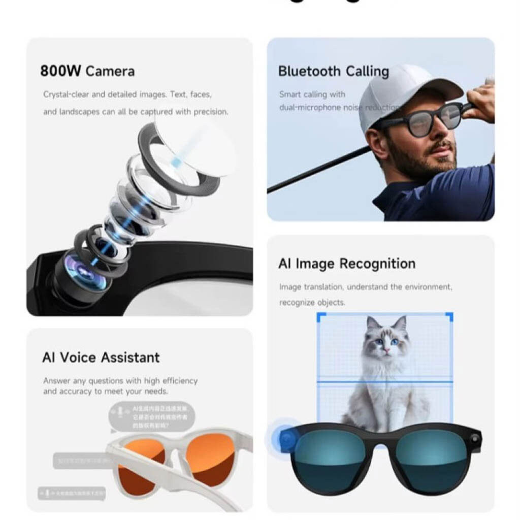 Смарт-очки Smart AI Glasses M88S, Черный - № 5 Смарт-очки Smart AI Glasses M88S, Черный - № 5