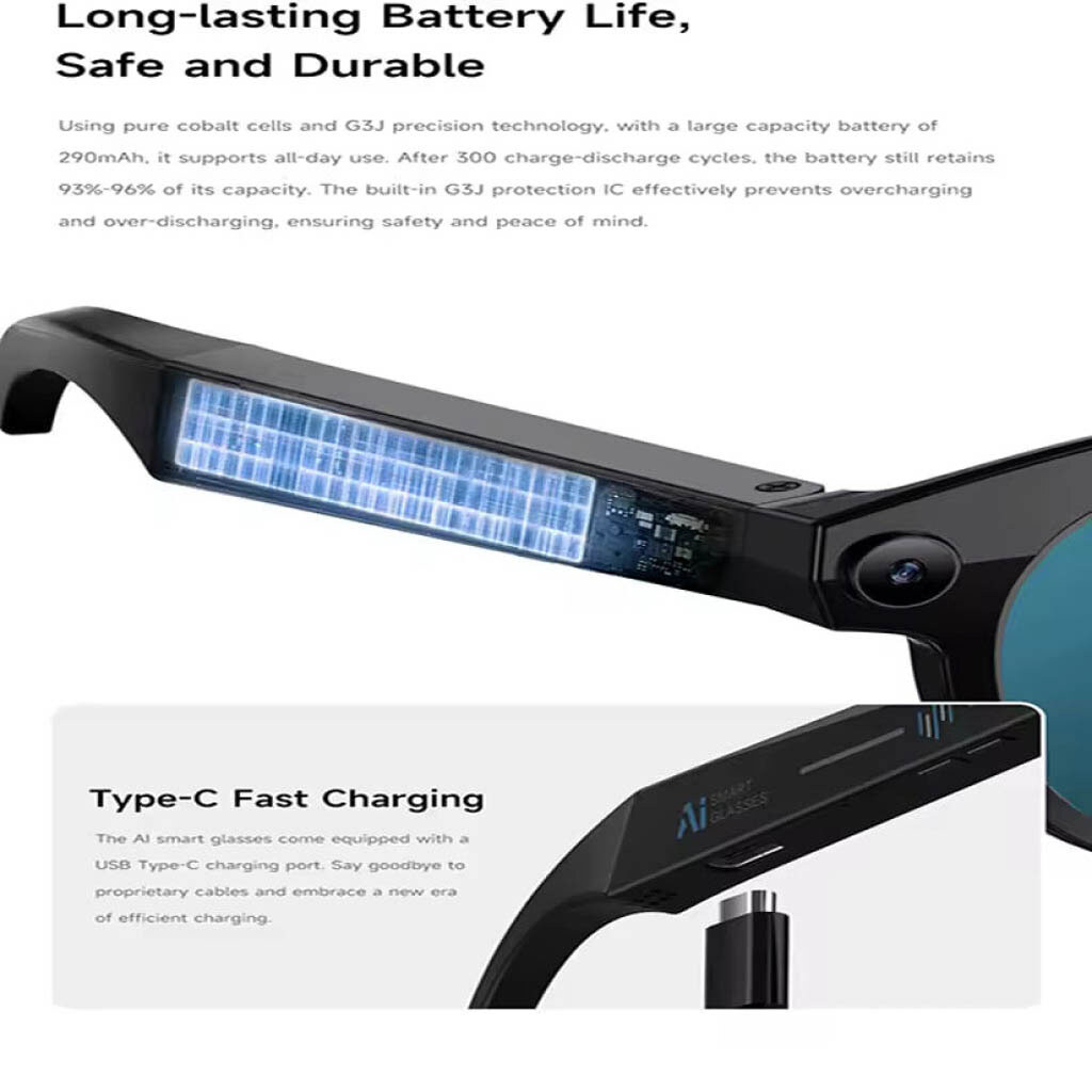 Смарт-очки Smart AI Glasses M88S, Черный - № 8 Смарт-очки Smart AI Glasses M88S, Черный - № 8